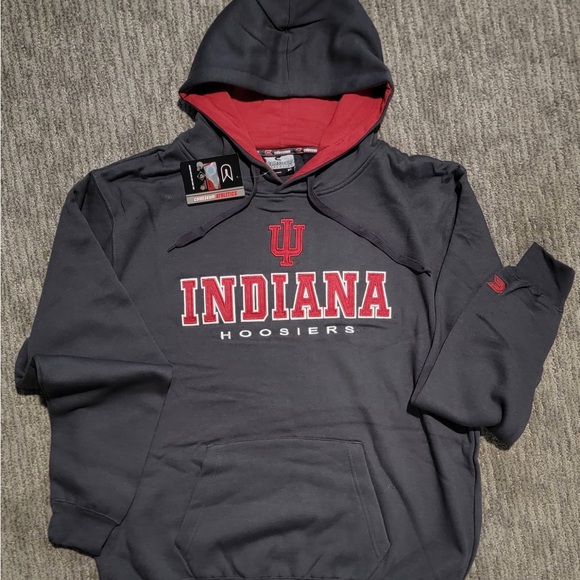 Indiana Hoosiers Football Hoodie Embroidered Men’s XL - Picture 2 of 6